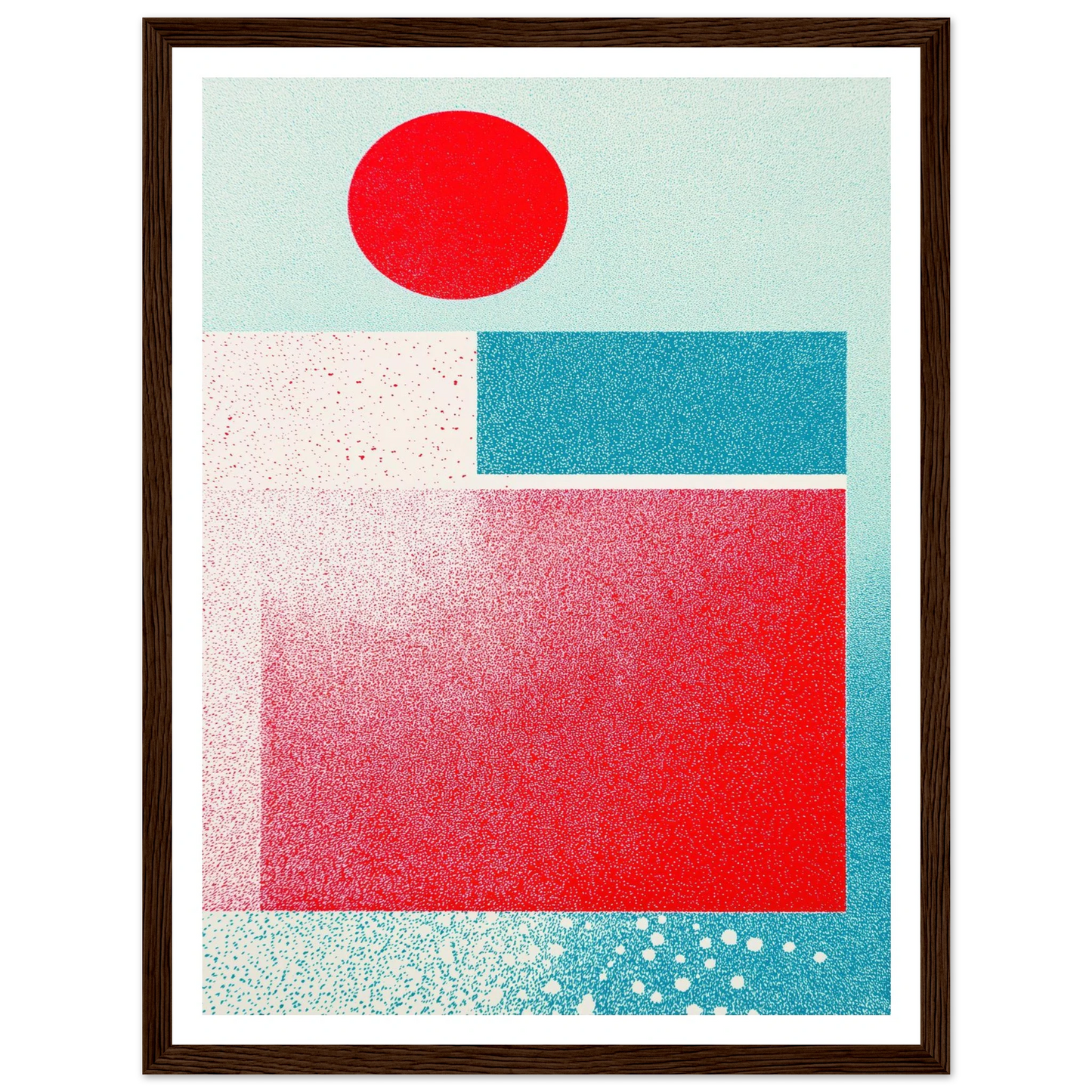 Red Focus Point - Framed Poster - 30x40 cm / 12x16″ - Black frame