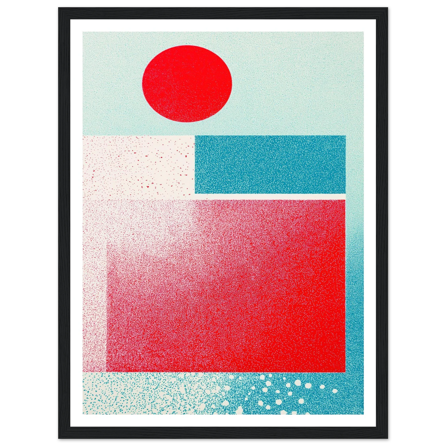 Red Focus Point - Framed Poster - 30x40 cm / 12x16″ - Black frame