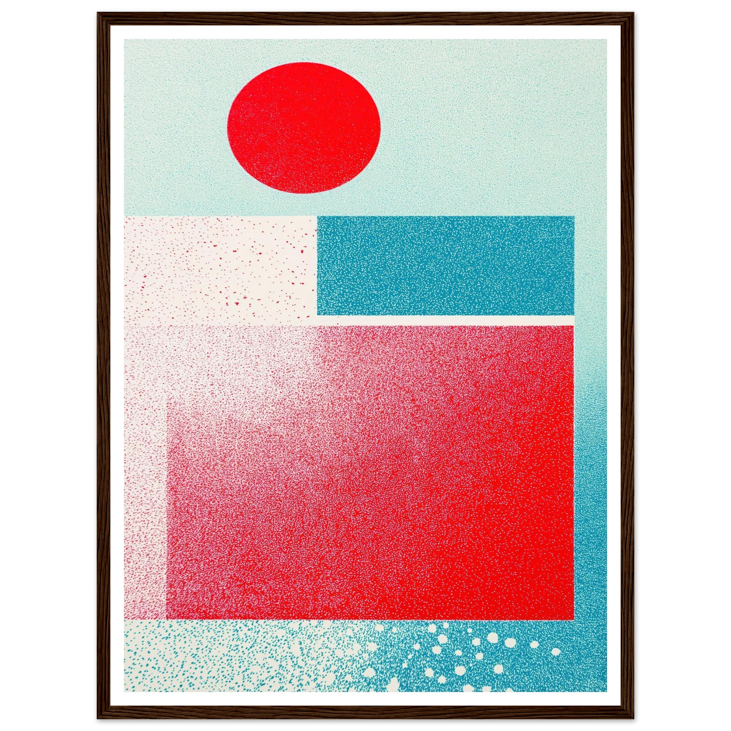 Red Focus Point - Framed Poster - 30x40 cm / 12x16″ - Black frame