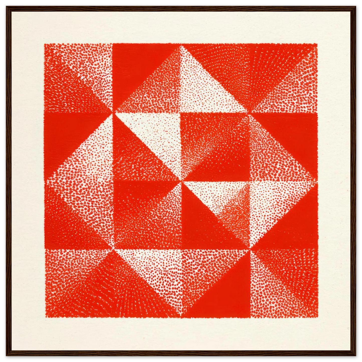 Red Riso Texture - Framed Poster - 30x30 cm / 12x12″ - Black frame