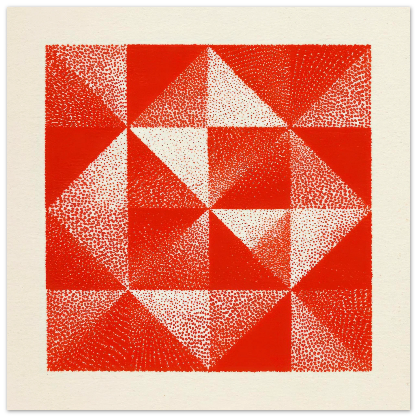 Red Riso Texture - Framed Poster - 30x30 cm / 12x12″ - Black frame