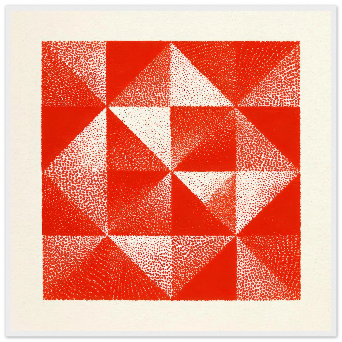 Red Riso Texture - Framed Poster - 30x30 cm / 12x12″ - Black frame