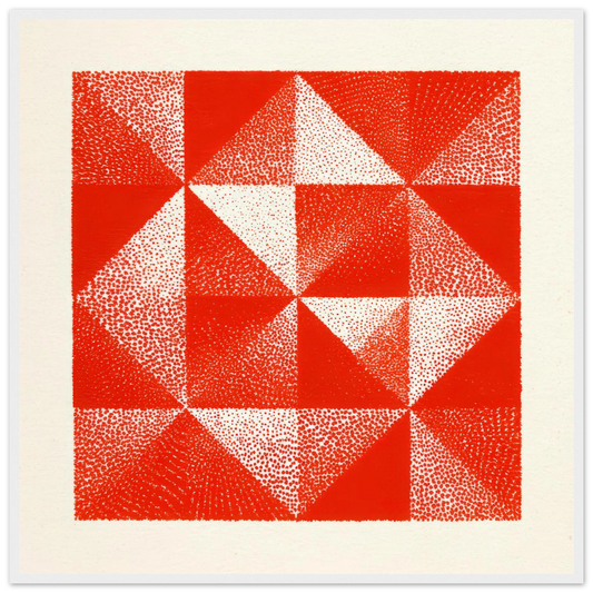 Red Riso Texture - Framed Poster - 30x30 cm / 12x12″ - Black frame