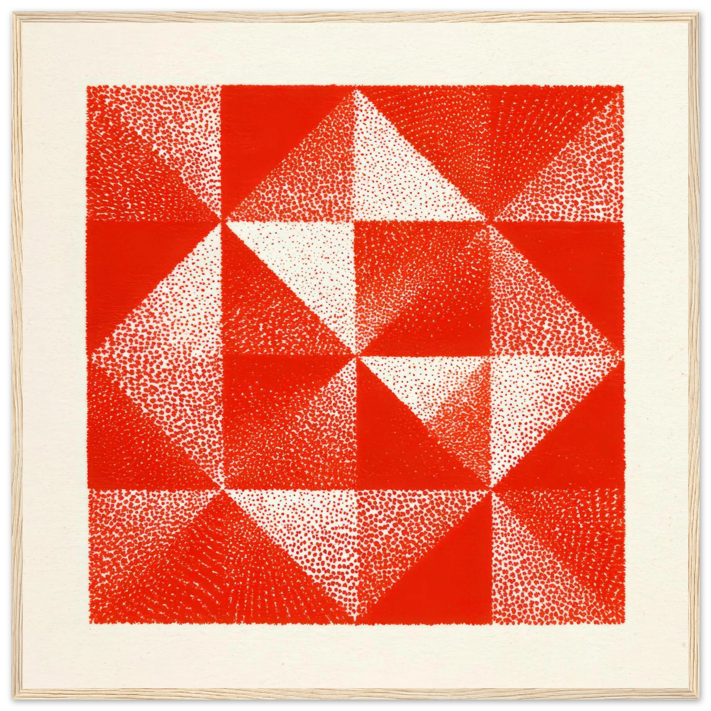 Red Riso Texture - Framed Poster - 30x30 cm / 12x12″ - Black frame