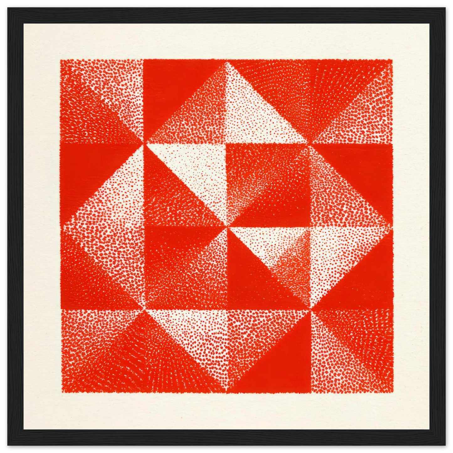 Red Riso Texture - Framed Poster - 30x30 cm / 12x12″ - Black frame