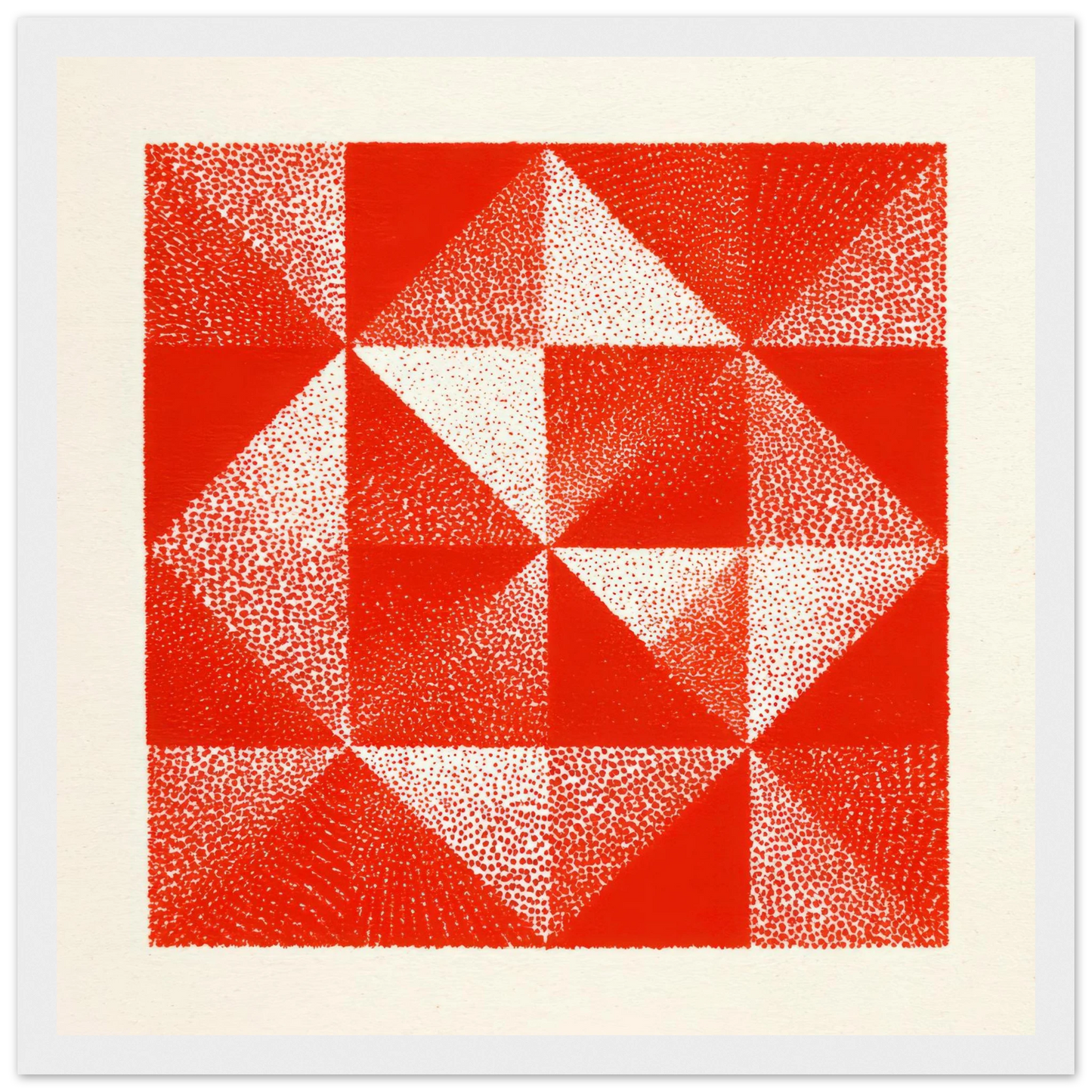 Red Riso Texture - Framed Poster - 30x30 cm / 12x12″ - Black frame