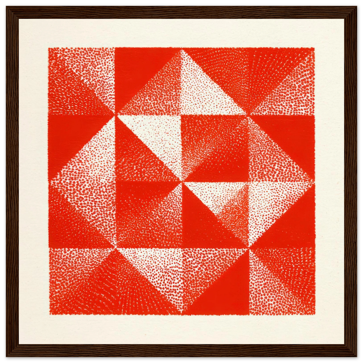 Red Riso Texture - Framed Poster - 30x30 cm / 12x12″ - Black frame