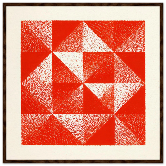 Red Riso Texture - Framed Poster - 30x30 cm / 12x12″ - Black frame
