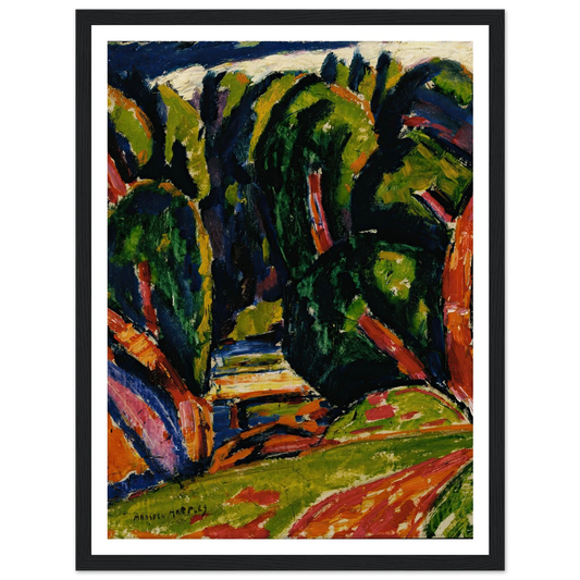 Red Tree (1910) Art Print | Marsden Hartley - Framed Poster - 30x40 cm / 12x16″ - Black frame