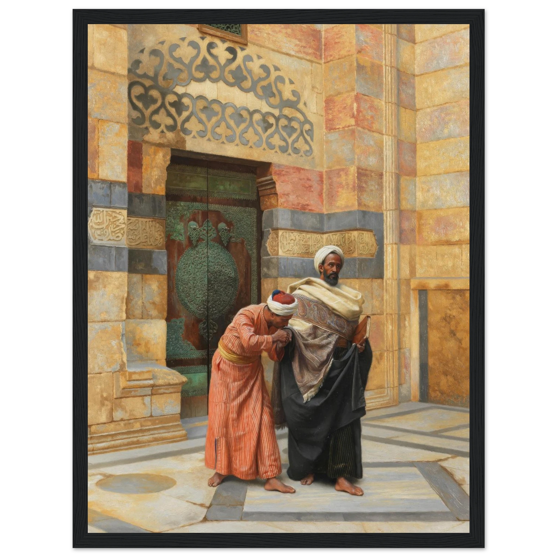 Respect (1902) Art Print | Ludwig Deutsch - Framed Poster - 30x40 cm / 12x16″ - Black frame