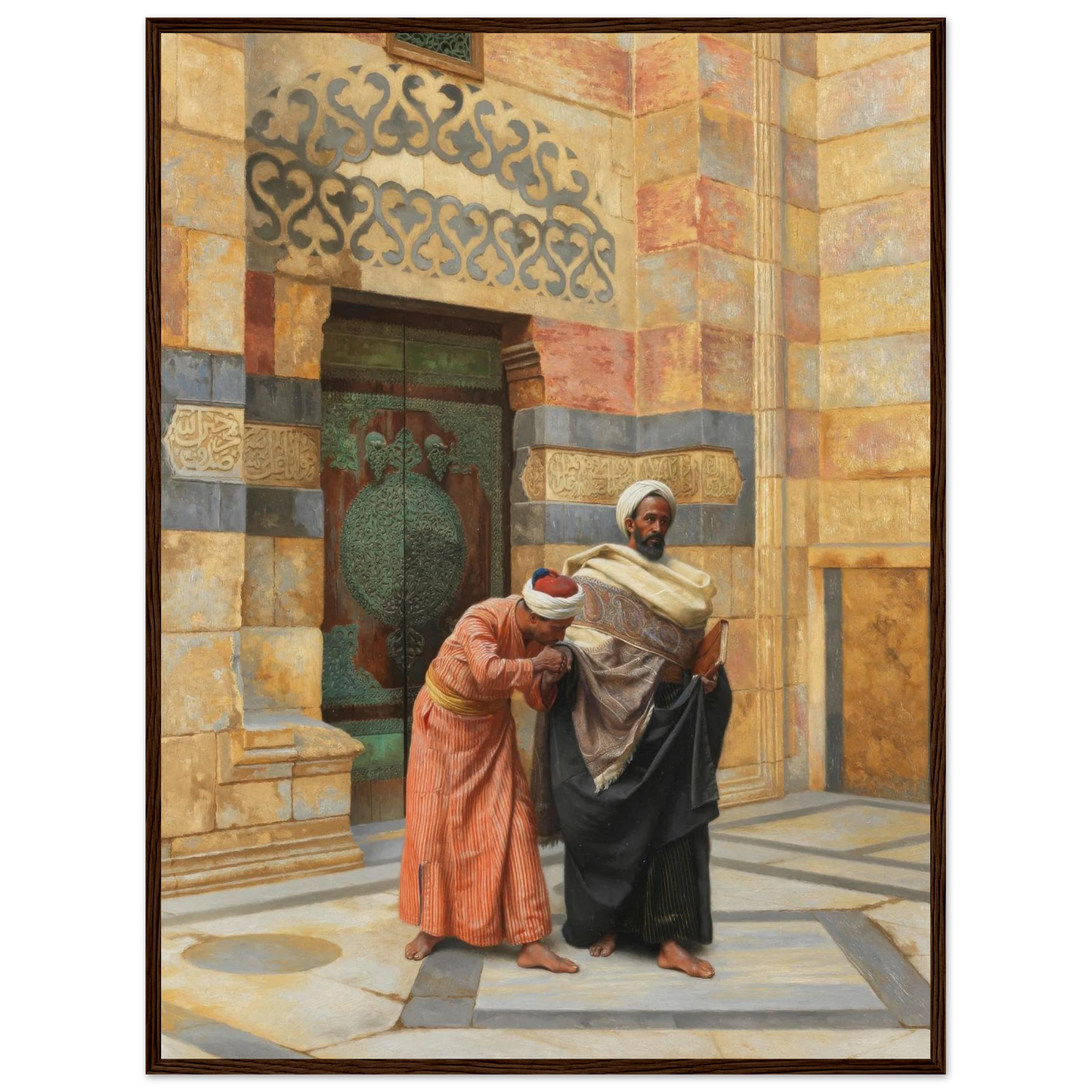 Respect (1902) Art Print | Ludwig Deutsch - Framed Poster - 30x40 cm / 12x16″ - Black frame