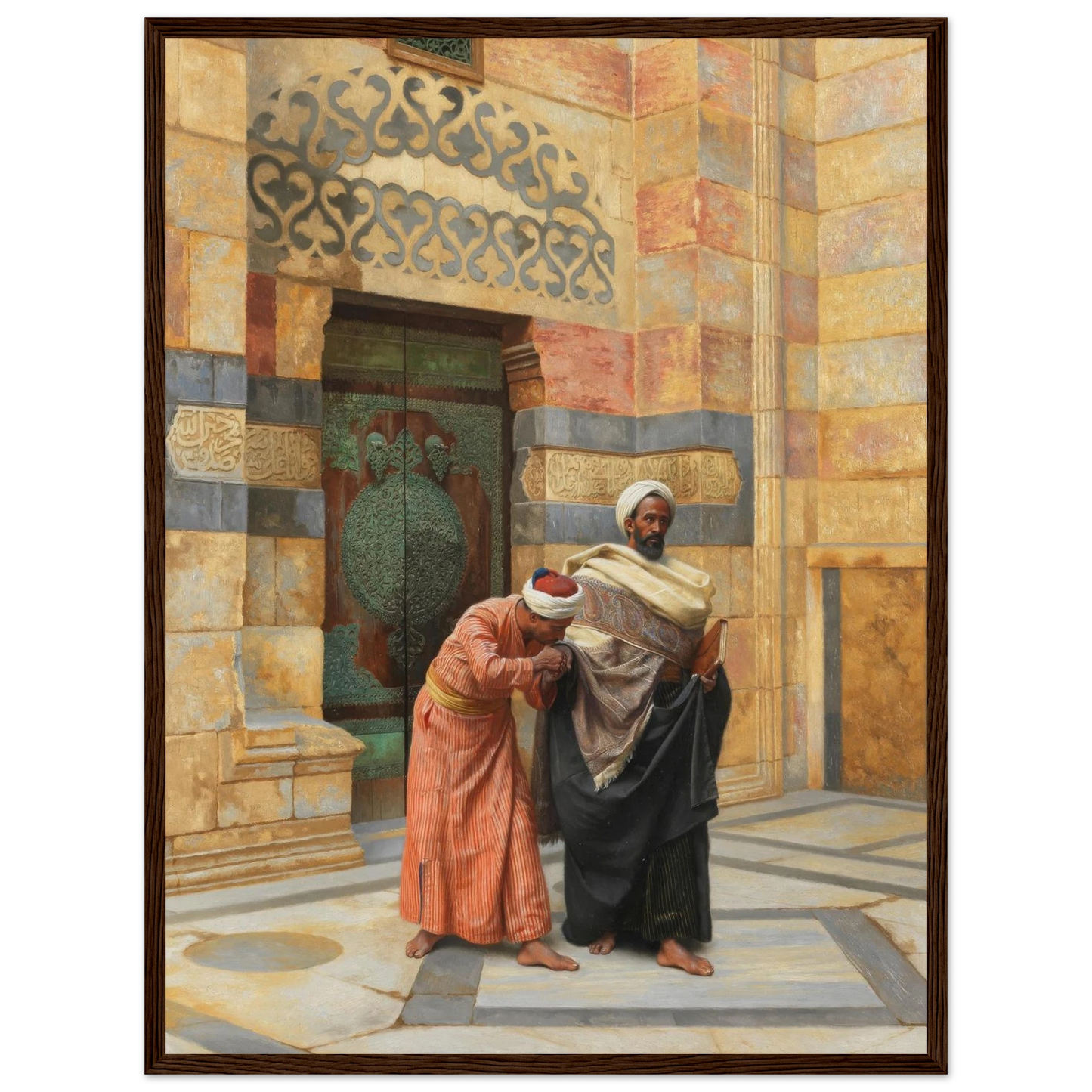 Respect (1902) Art Print | Ludwig Deutsch - Framed Poster - 30x40 cm / 12x16″ - Black frame