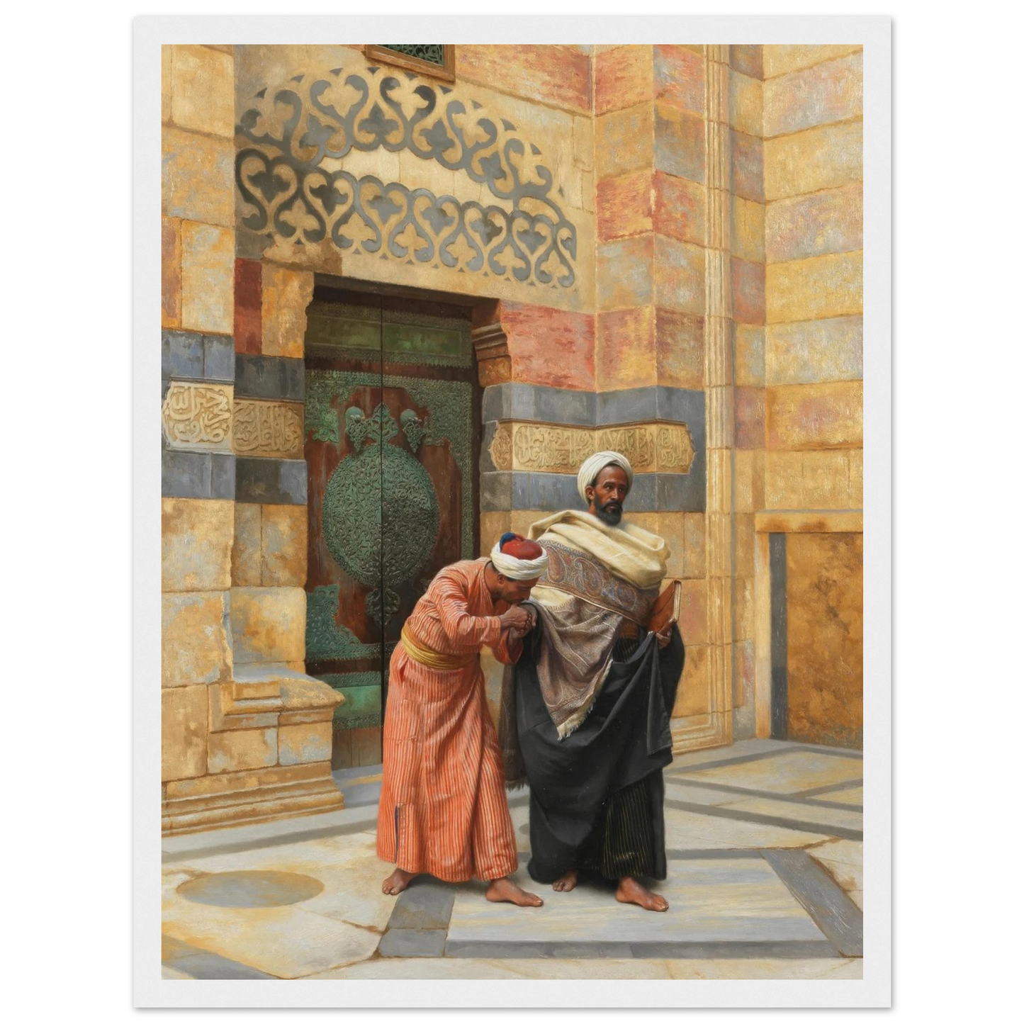 Respect (1902) Art Print | Ludwig Deutsch - Framed Poster - 30x40 cm / 12x16″ - Black frame