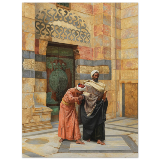 Respect (1902) Art Print | Ludwig Deutsch - Framed Poster - 30x40 cm / 12x16″ - Black frame