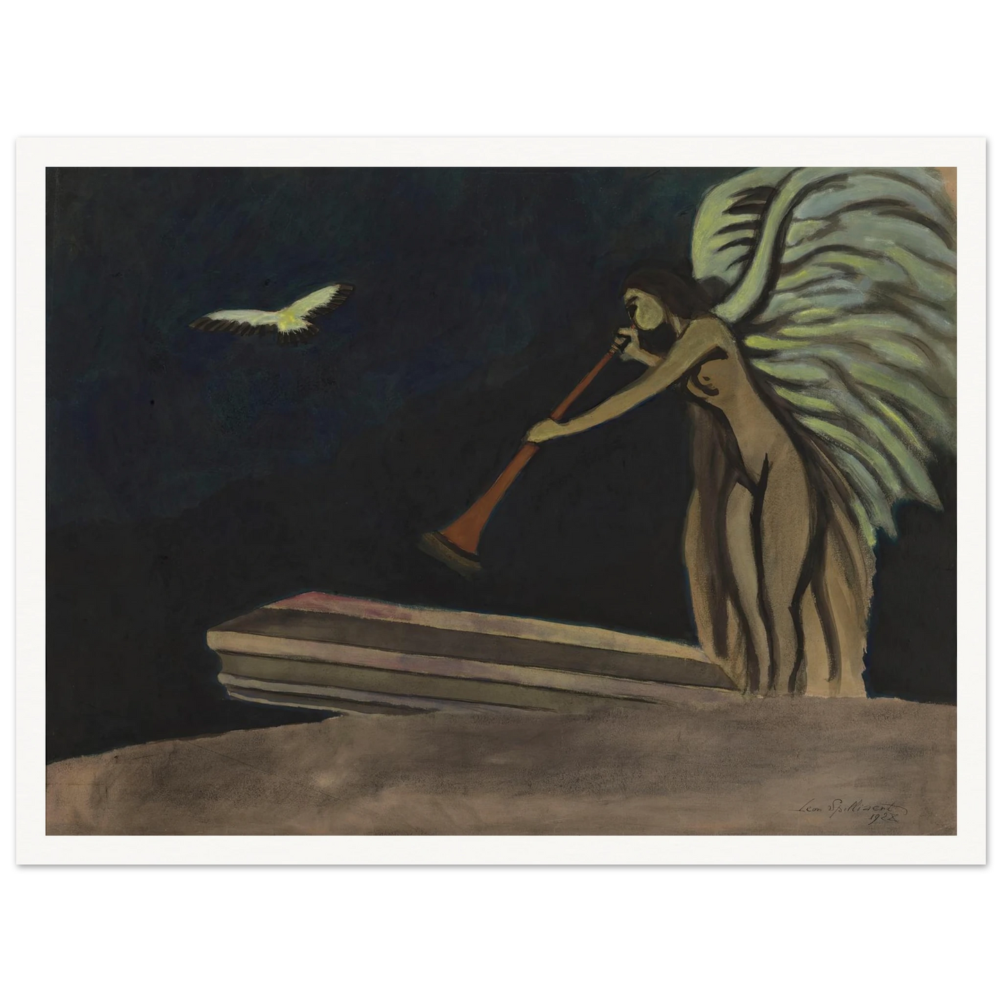 Résurrection (1928) Art Print | Leon Spilliaert - Framed Poster - 30x40 cm / 12x16″ - Black frame