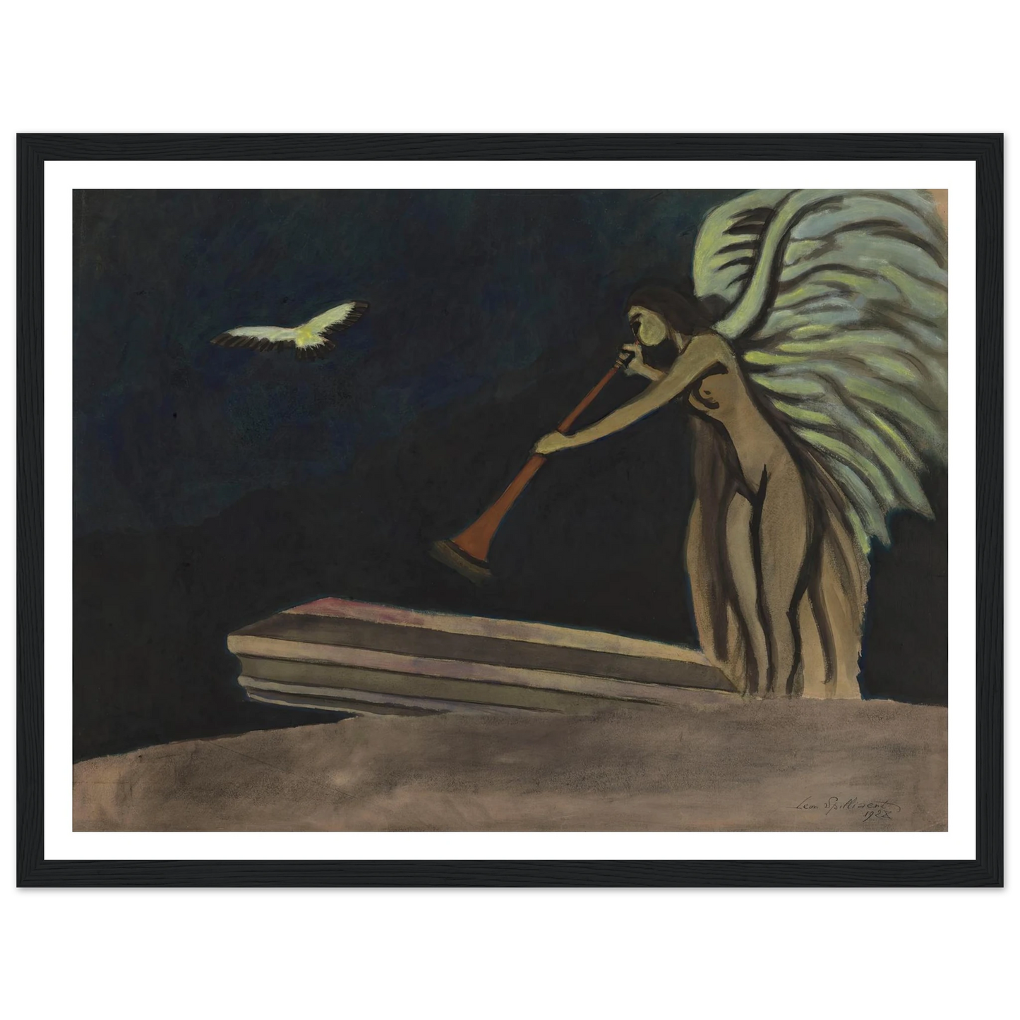 Résurrection (1928) Art Print | Leon Spilliaert - Framed Poster - 30x40 cm / 12x16″ - Black frame