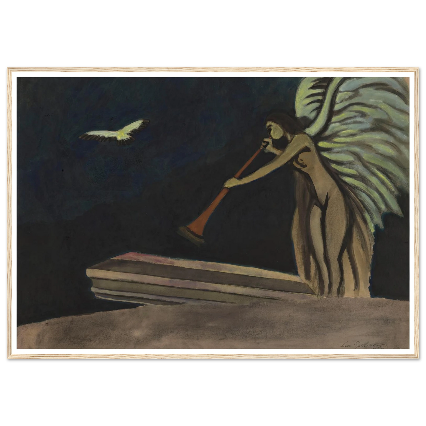 Résurrection (1928) Art Print | Leon Spilliaert - Framed Poster - 30x40 cm / 12x16″ - Black frame