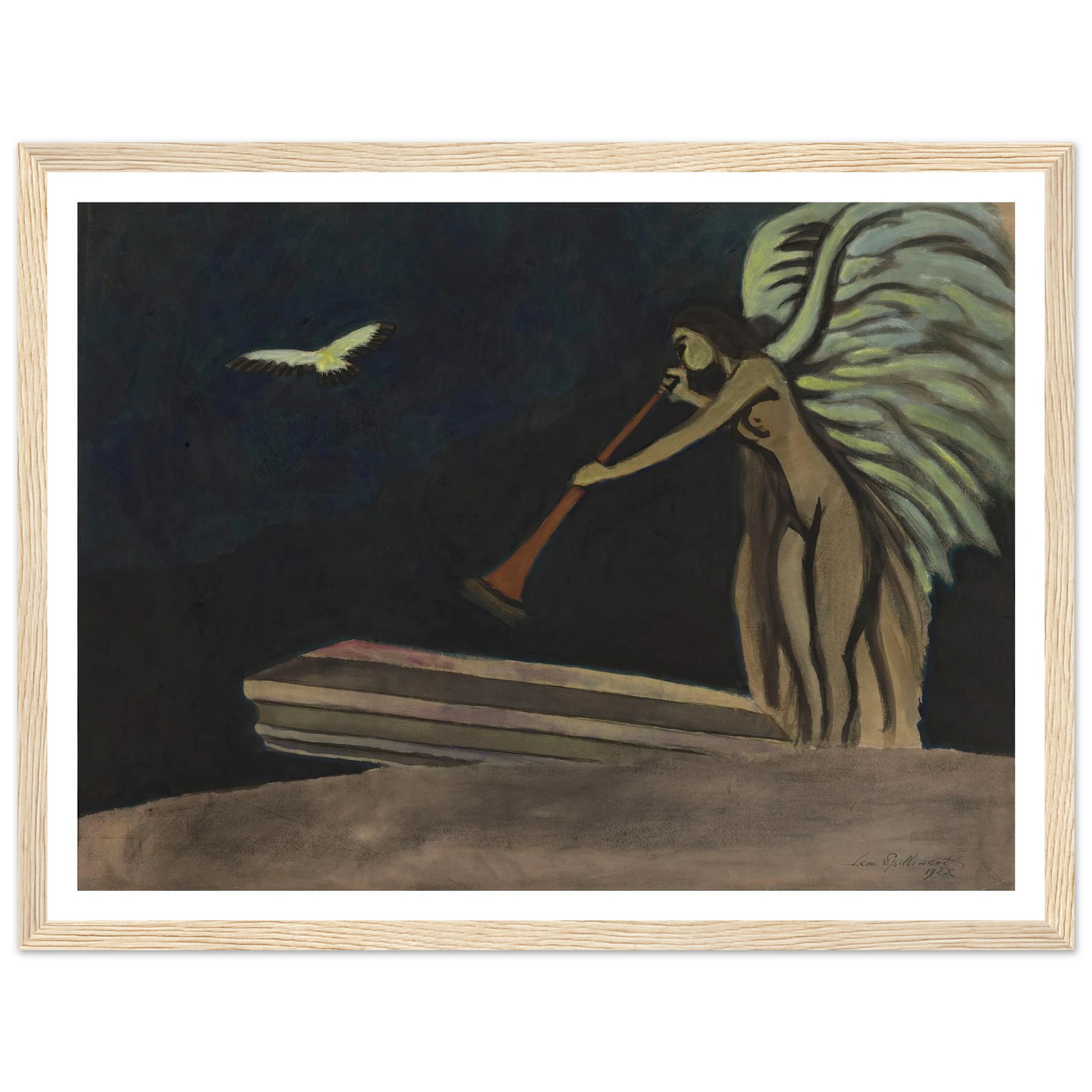 Résurrection (1928) Art Print | Leon Spilliaert - Framed Poster - 30x40 cm / 12x16″ - Black frame