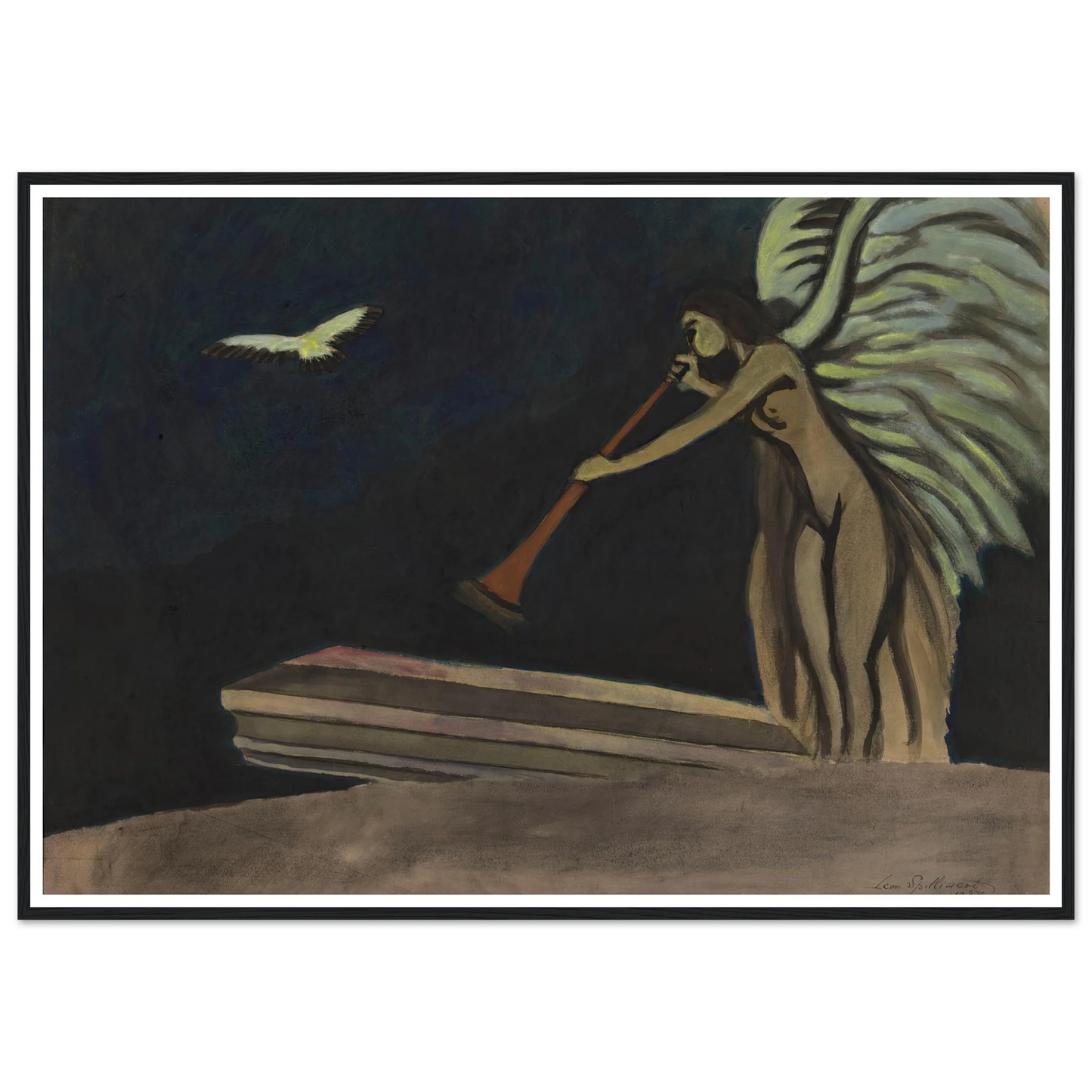 Résurrection (1928) Art Print | Leon Spilliaert - Framed Poster - 30x40 cm / 12x16″ - Black frame