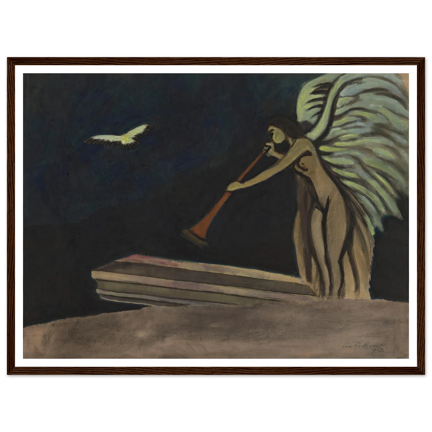 Résurrection (1928) Art Print | Leon Spilliaert - Framed Poster - 30x40 cm / 12x16″ - Black frame