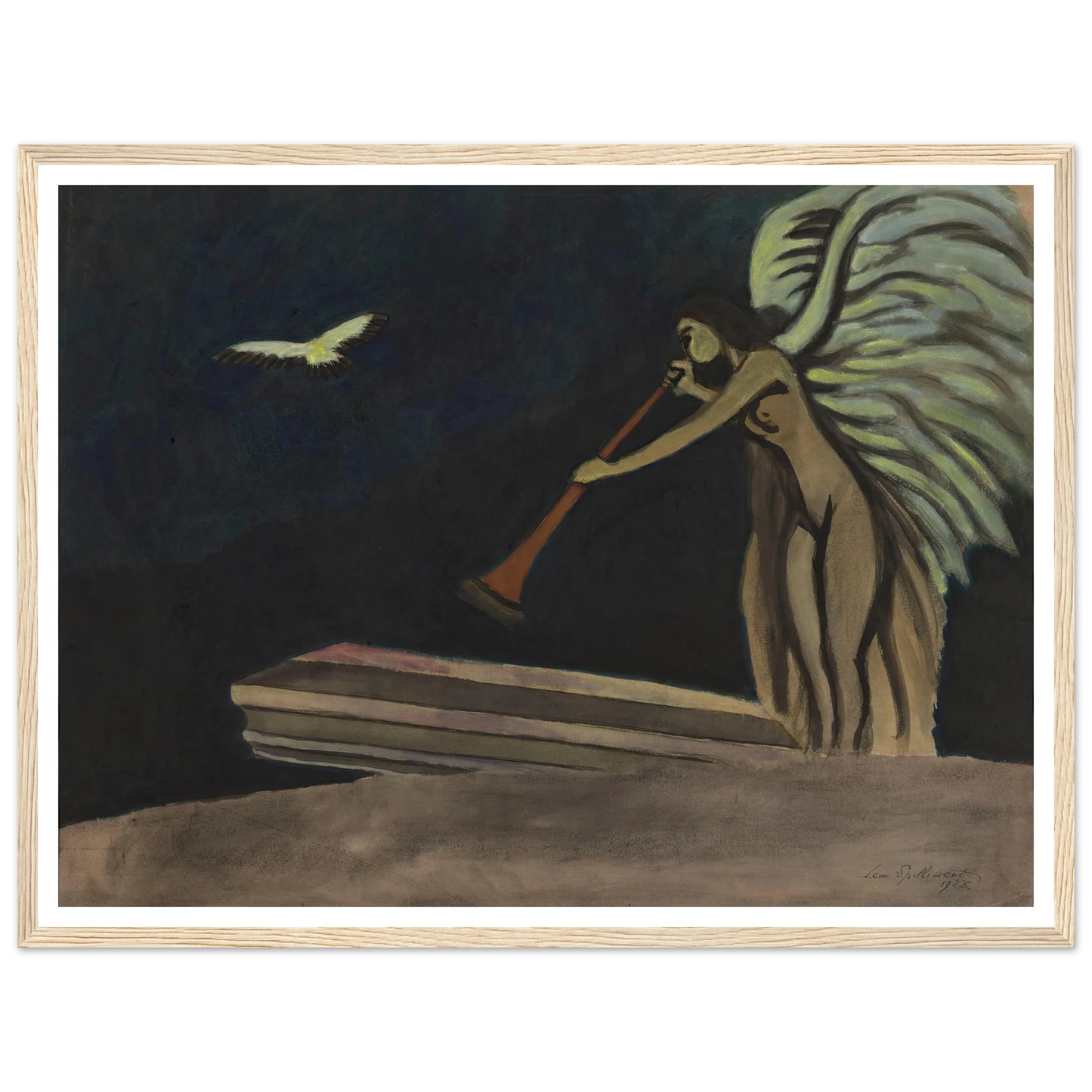 Résurrection (1928) Art Print | Leon Spilliaert - Framed Poster - 30x40 cm / 12x16″ - Black frame