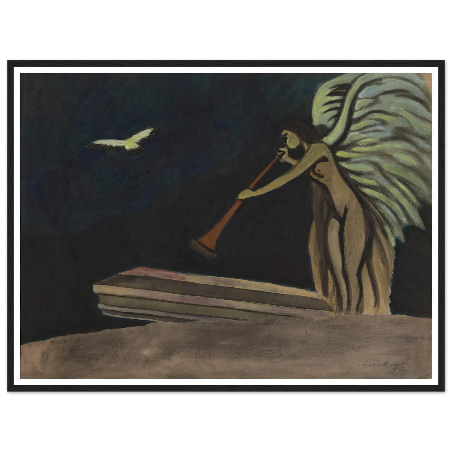 Résurrection (1928) Art Print | Leon Spilliaert - Framed Poster - 30x40 cm / 12x16″ - Black frame