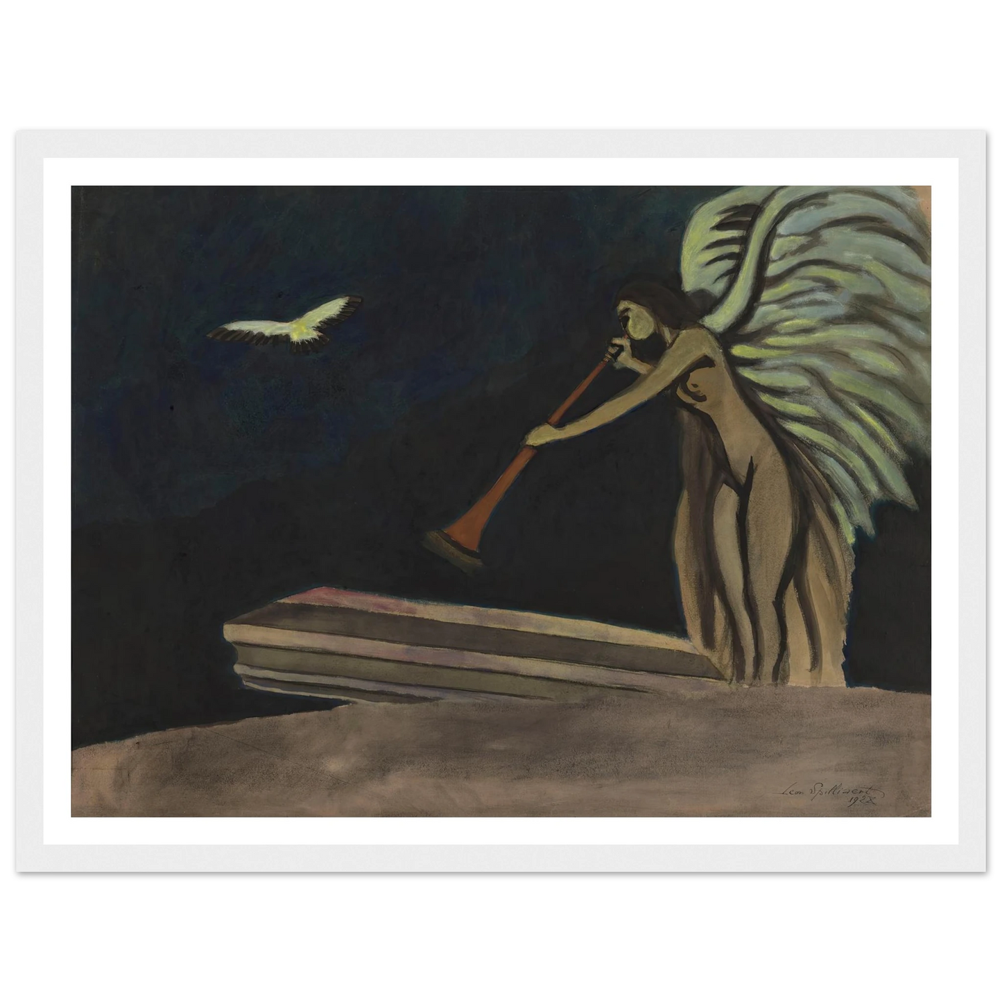 Résurrection (1928) Art Print | Leon Spilliaert - Framed Poster - 30x40 cm / 12x16″ - Black frame