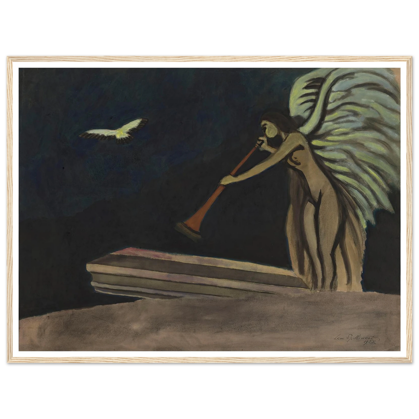 Résurrection (1928) Art Print | Leon Spilliaert - Framed Poster - 30x40 cm / 12x16″ - Black frame