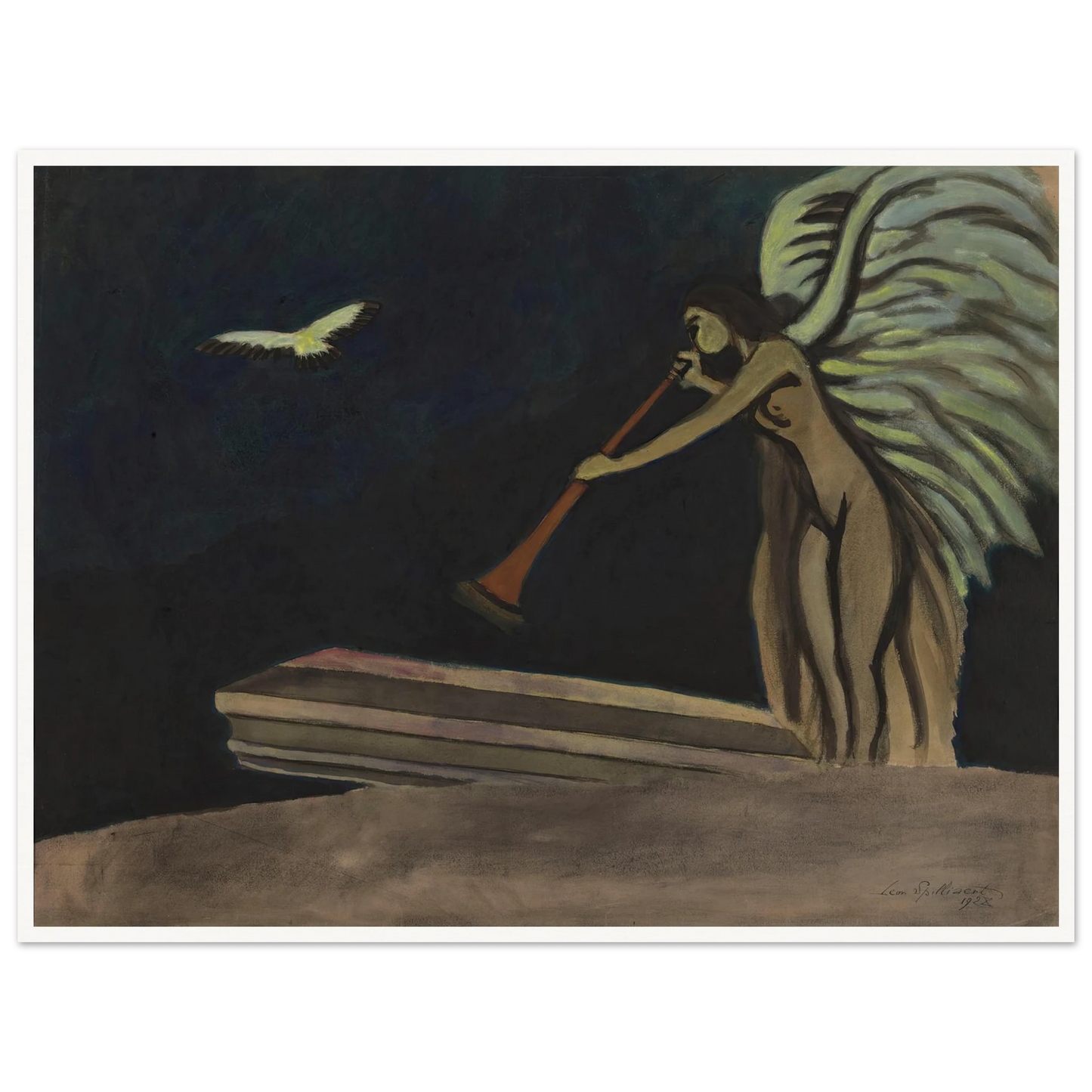Résurrection (1928) Art Print | Leon Spilliaert - Framed Poster - 30x40 cm / 12x16″ - Black frame