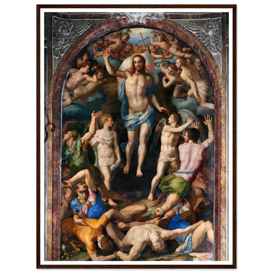 Resurrection Of Christ Art Print | Agnolo Bronzino - Framed Poster - 30x40 cm / 12x16″ - Black frame