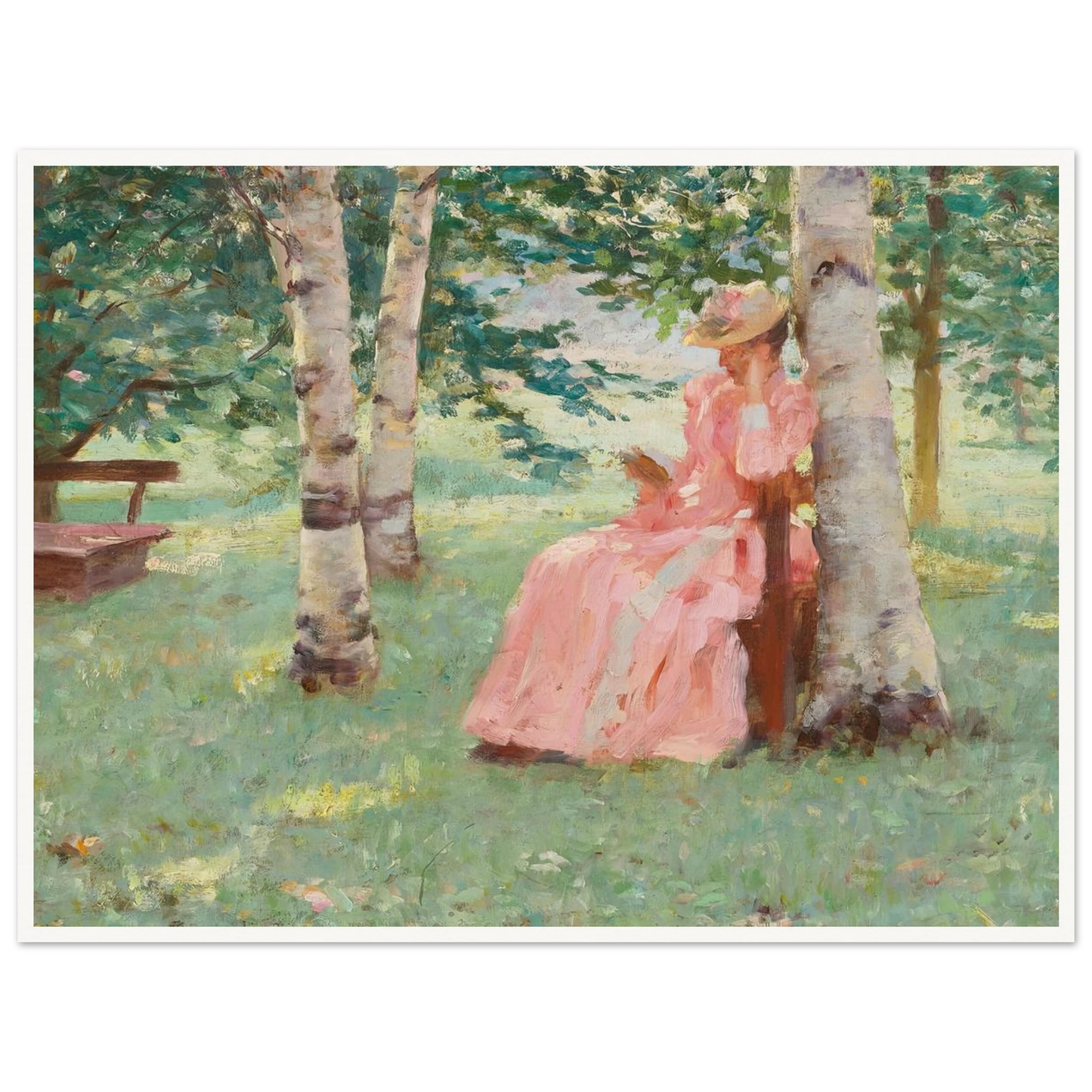 Reverie (1890) Art Print | Robert Reid - Framed Poster - 30x40 cm / 12x16″ - Black frame