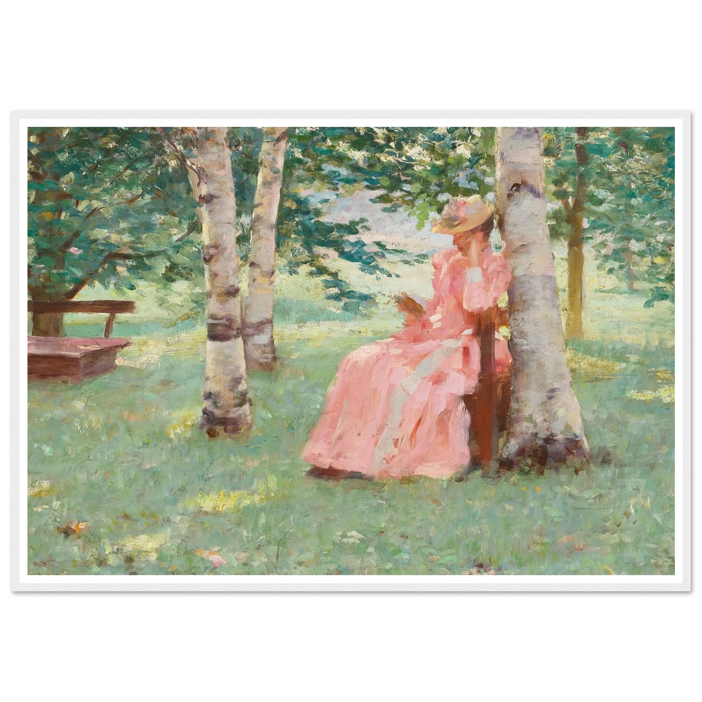 Reverie (1890) Art Print | Robert Reid - Framed Poster - 30x40 cm / 12x16″ - Black frame