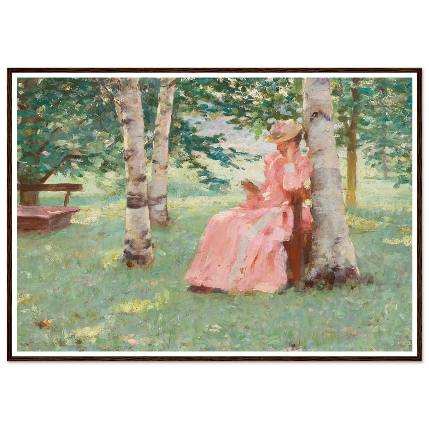 Reverie (1890) Art Print | Robert Reid - Framed Poster - 30x40 cm / 12x16″ - Black frame