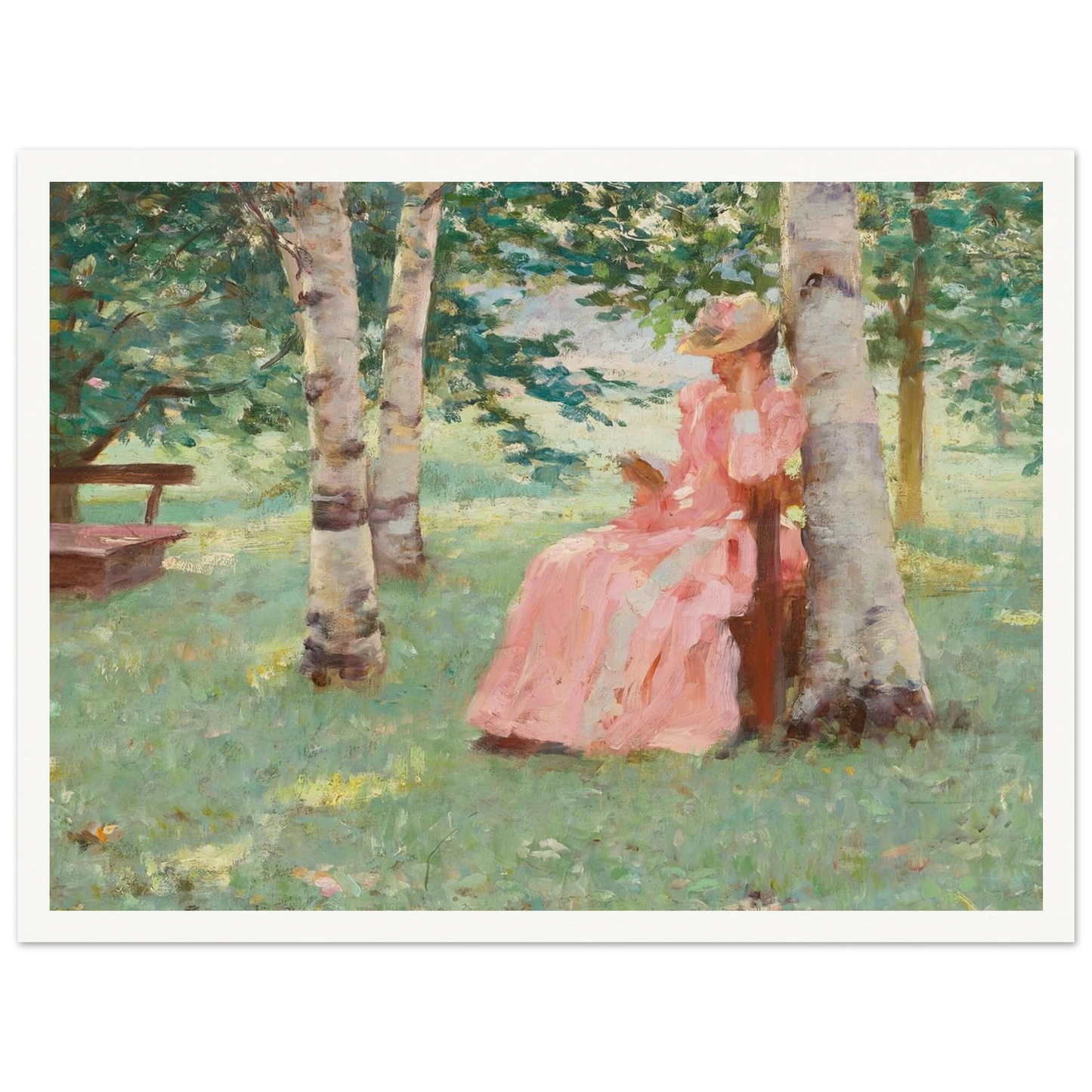 Reverie (1890) Art Print | Robert Reid - Framed Poster - 30x40 cm / 12x16″ - Black frame