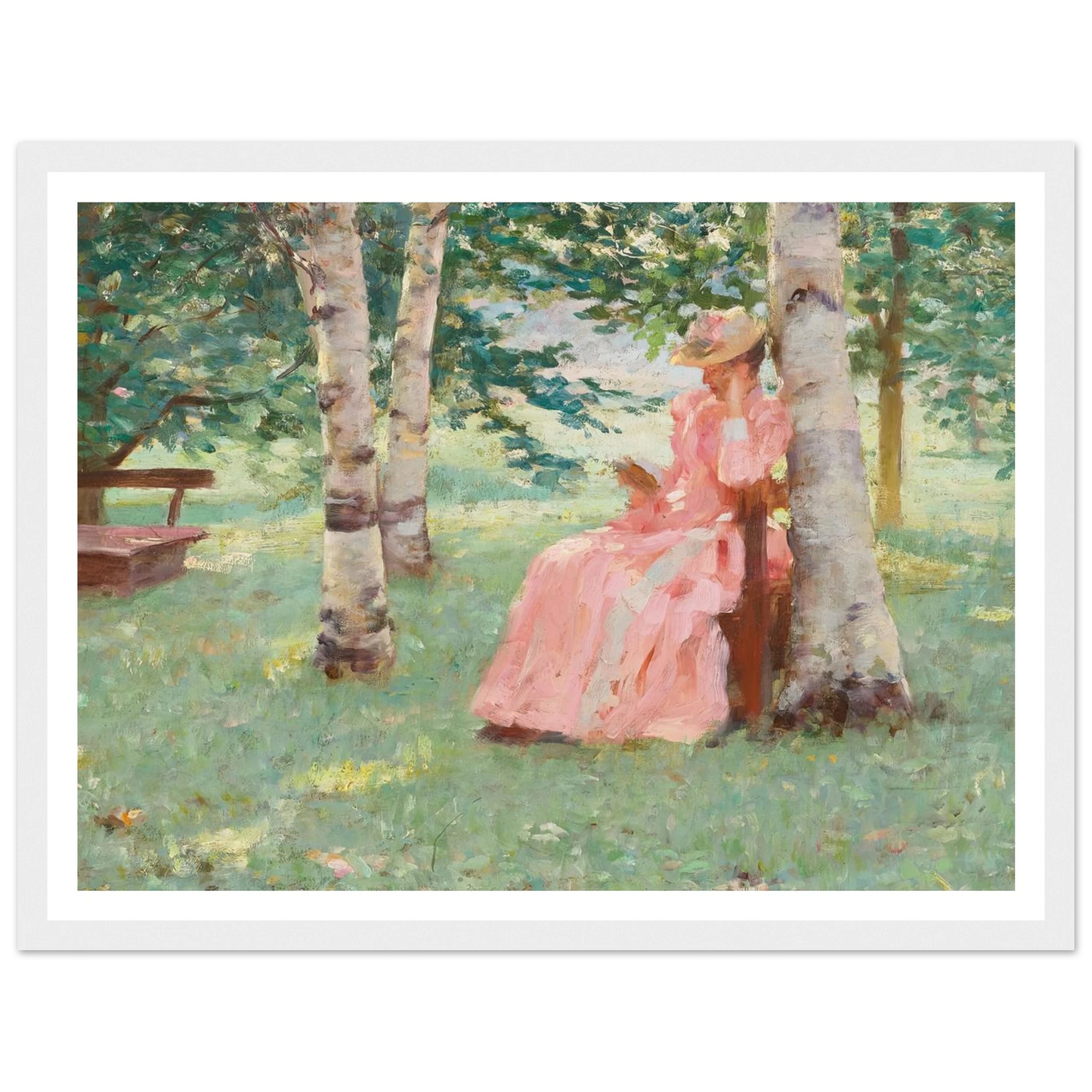 Reverie (1890) Art Print | Robert Reid - Framed Poster - 30x40 cm / 12x16″ - Black frame