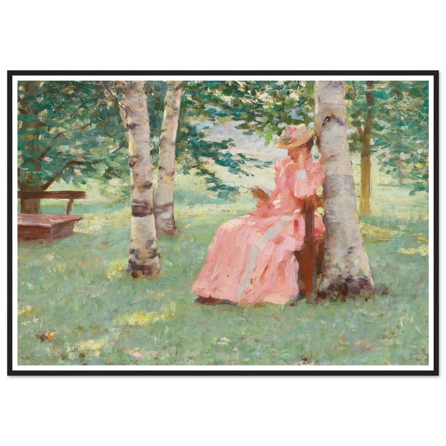 Reverie (1890) Art Print | Robert Reid - Framed Poster - 30x40 cm / 12x16″ - Black frame