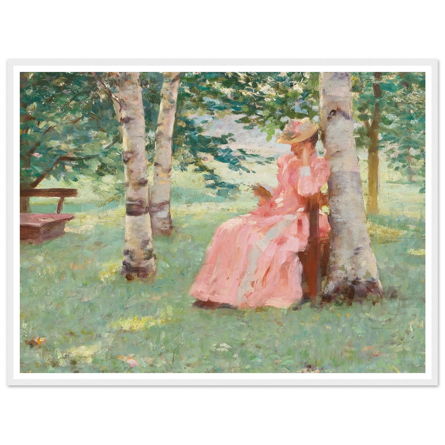 Reverie (1890) Art Print | Robert Reid - Framed Poster - 30x40 cm / 12x16″ - Black frame