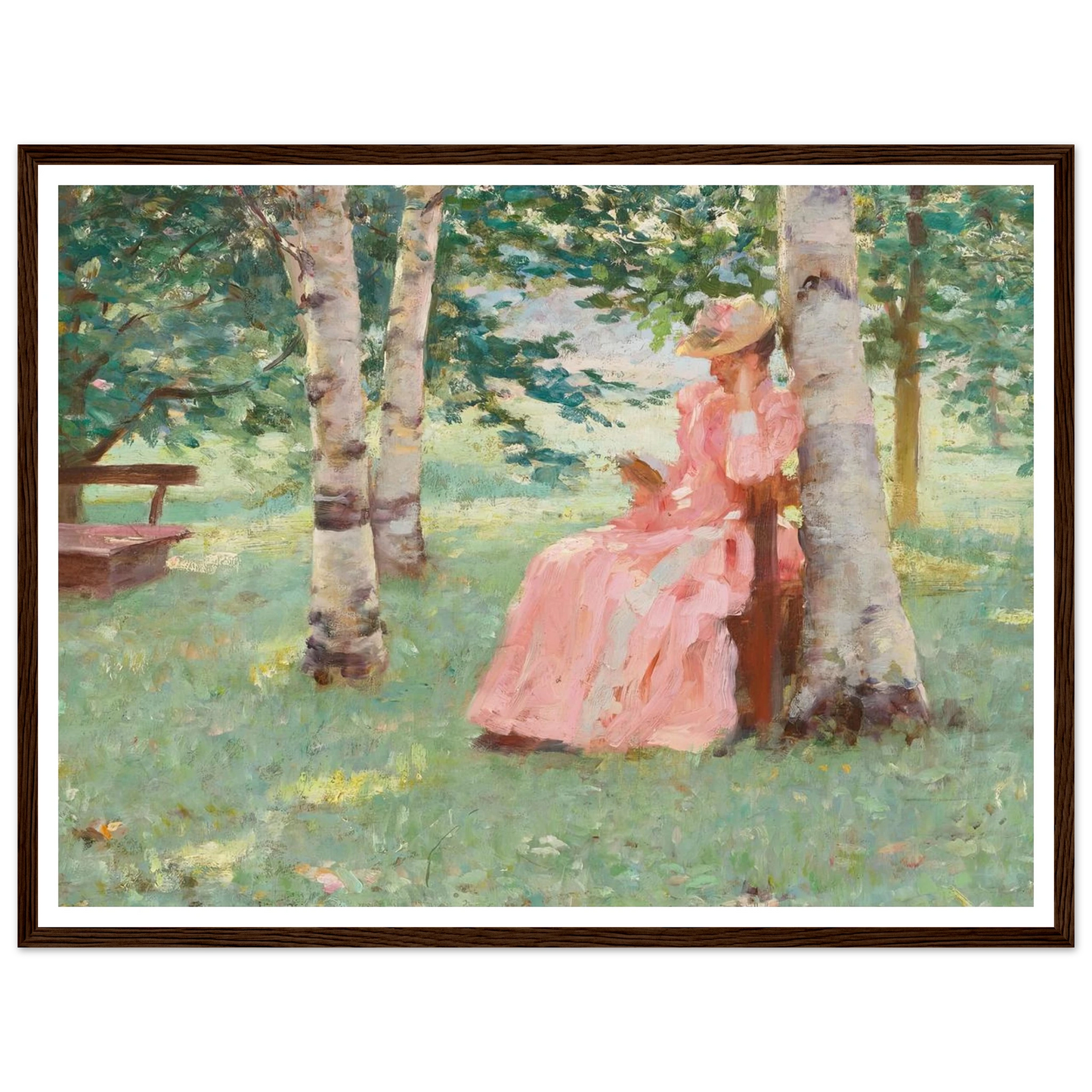 Reverie (1890) Art Print | Robert Reid - Framed Poster - 30x40 cm / 12x16″ - Black frame