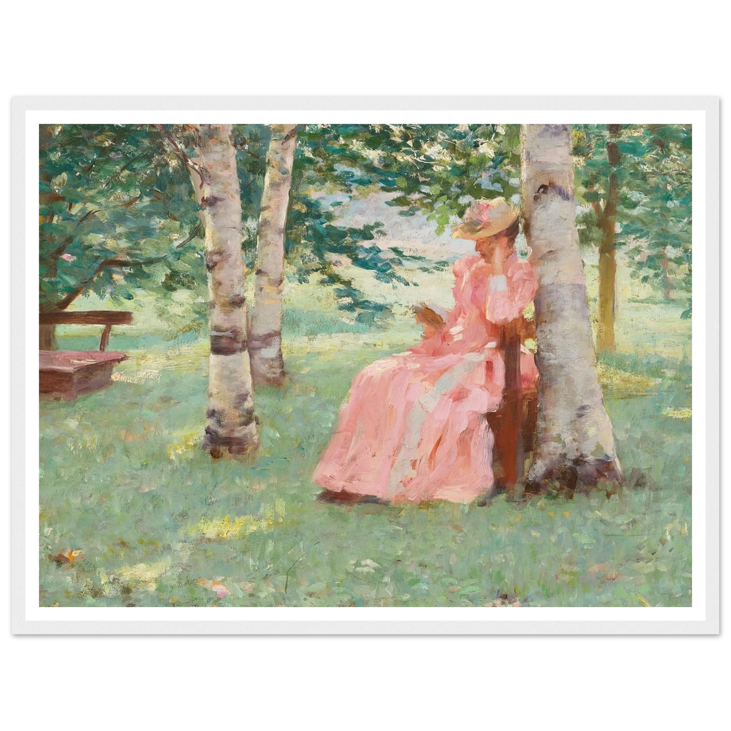 Reverie (1890) Art Print | Robert Reid - Framed Poster - 30x40 cm / 12x16″ - Black frame