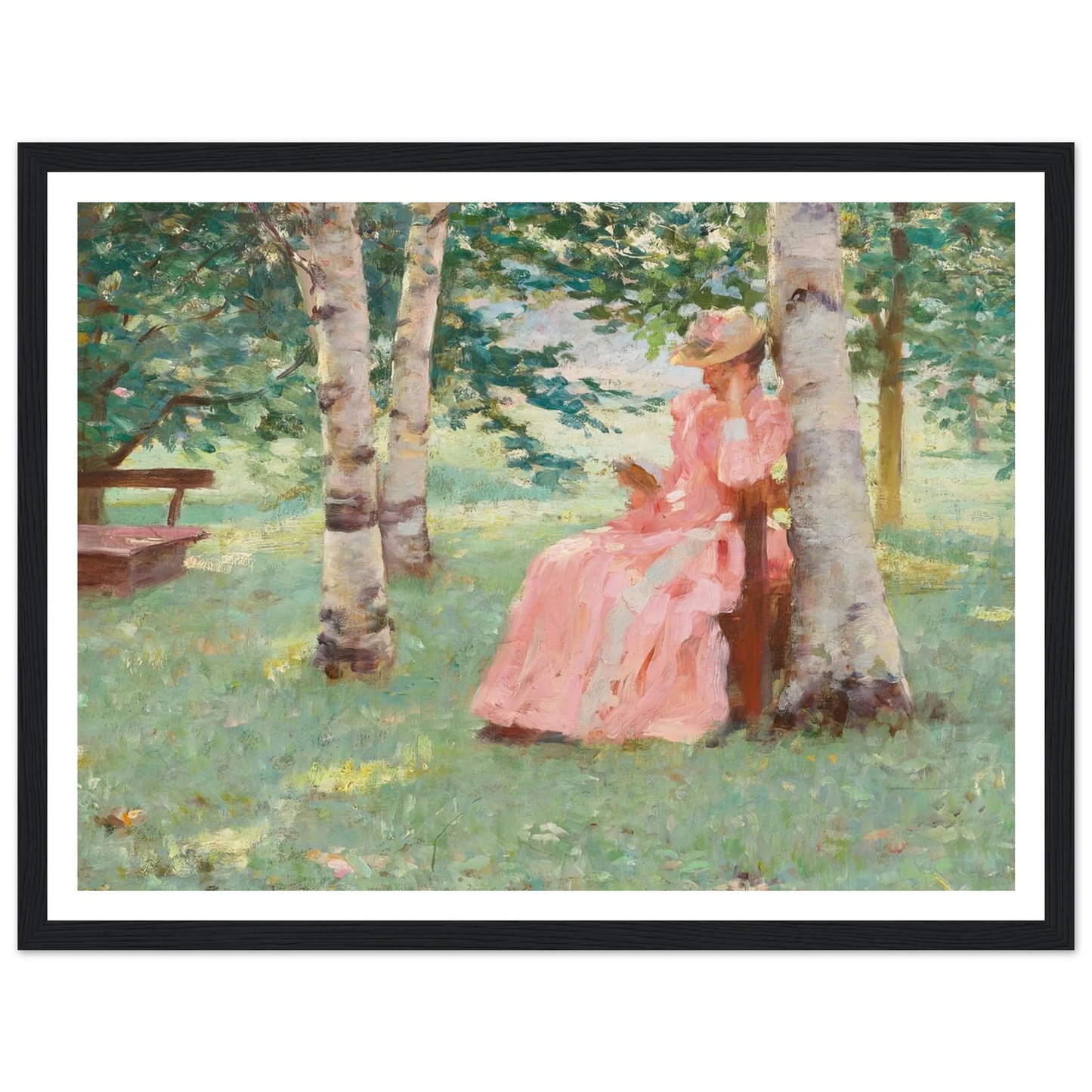 Reverie (1890) Art Print | Robert Reid - Framed Poster - 30x40 cm / 12x16″ - Black frame