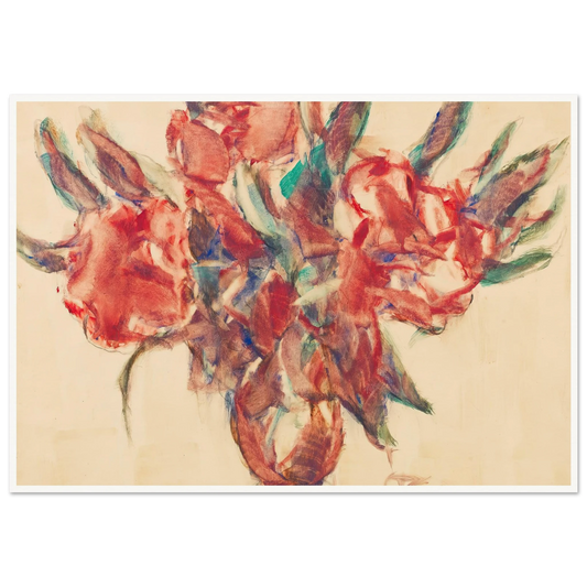 Rhododendron (1923) Art Print | Christian Rohlfs - Framed Poster - 30x40 cm / 12x16″ - Black frame