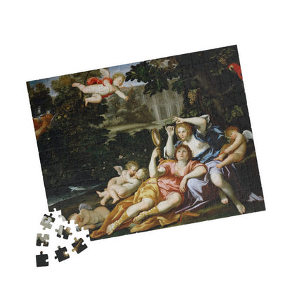 Rinaldo presents Armida with a mirror Puzzle | Domenichino - - 252 pcs (Horizontal) - 