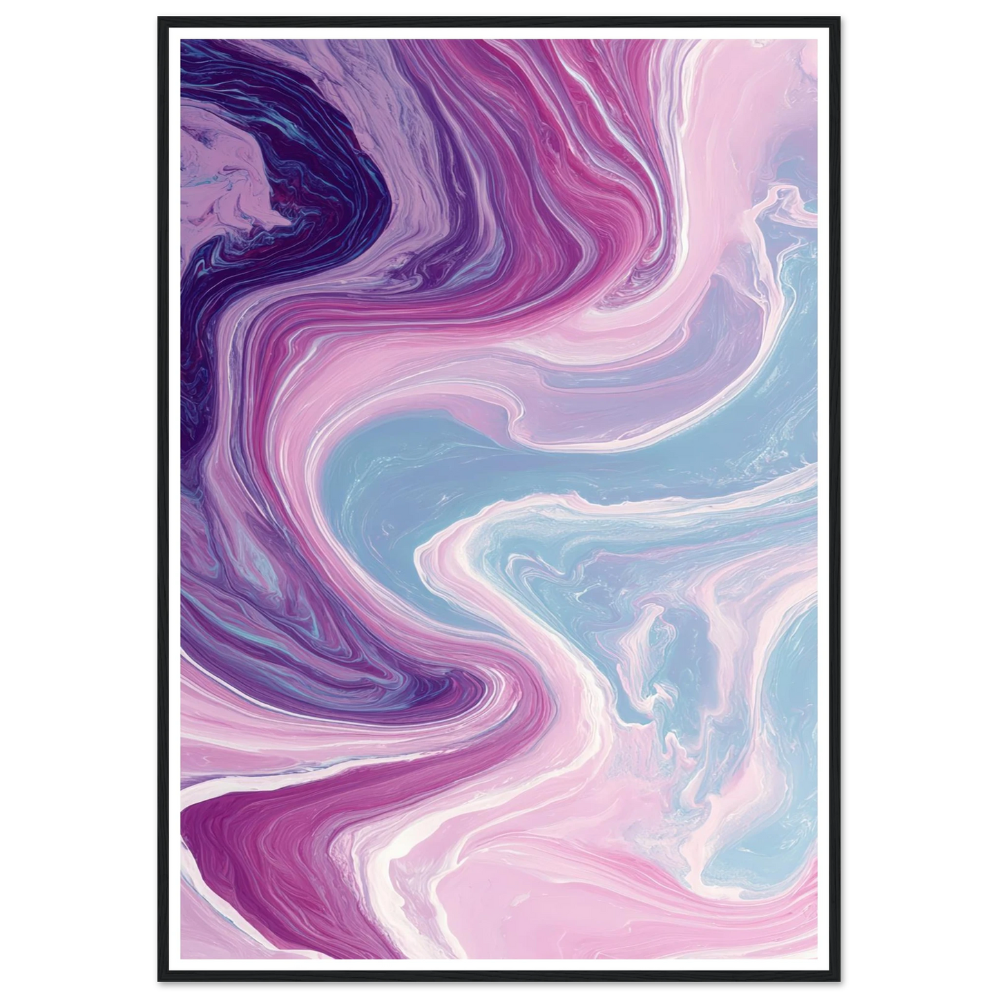 River of Gilded Ice - Framed Poster - 30x40 cm / 12x16″ - Black frame