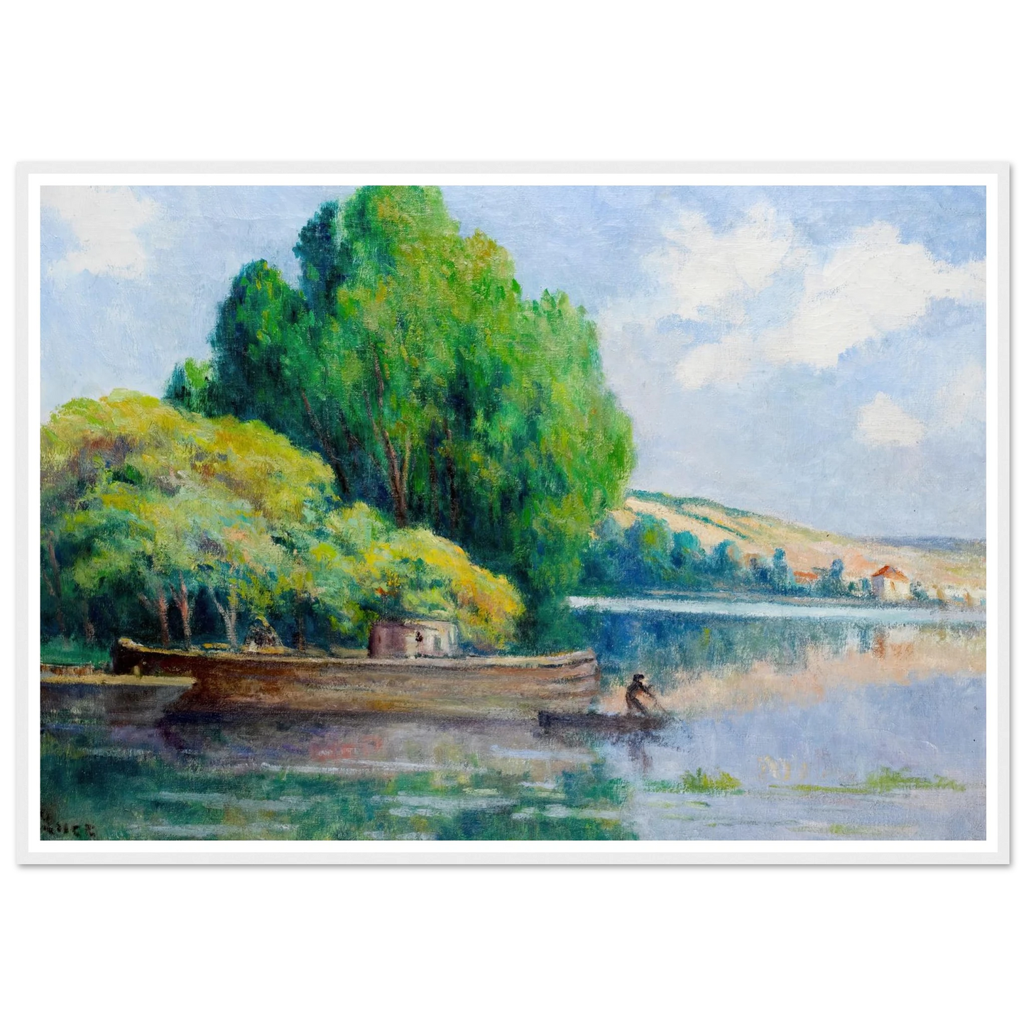 Rivière Art Print | Maximilien Luce - Framed Poster - 30x40 cm / 12x16″ - Black frame