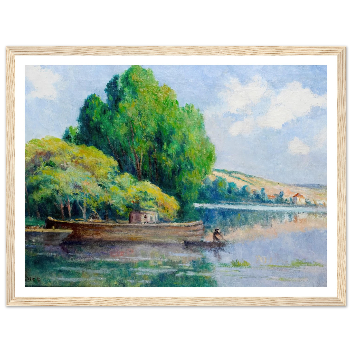 Rivière Art Print | Maximilien Luce - Framed Poster - 30x40 cm / 12x16″ - Black frame