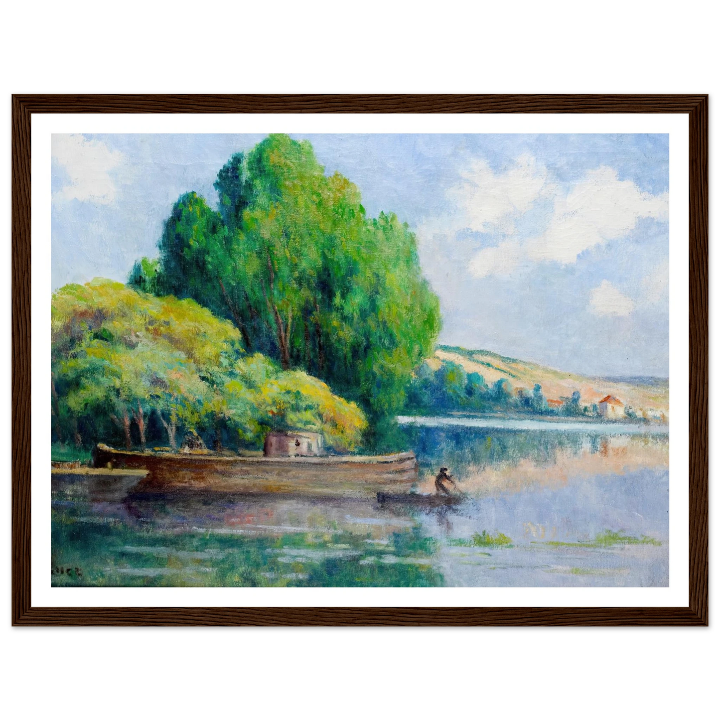 Rivière Art Print | Maximilien Luce - Framed Poster - 30x40 cm / 12x16″ - Black frame