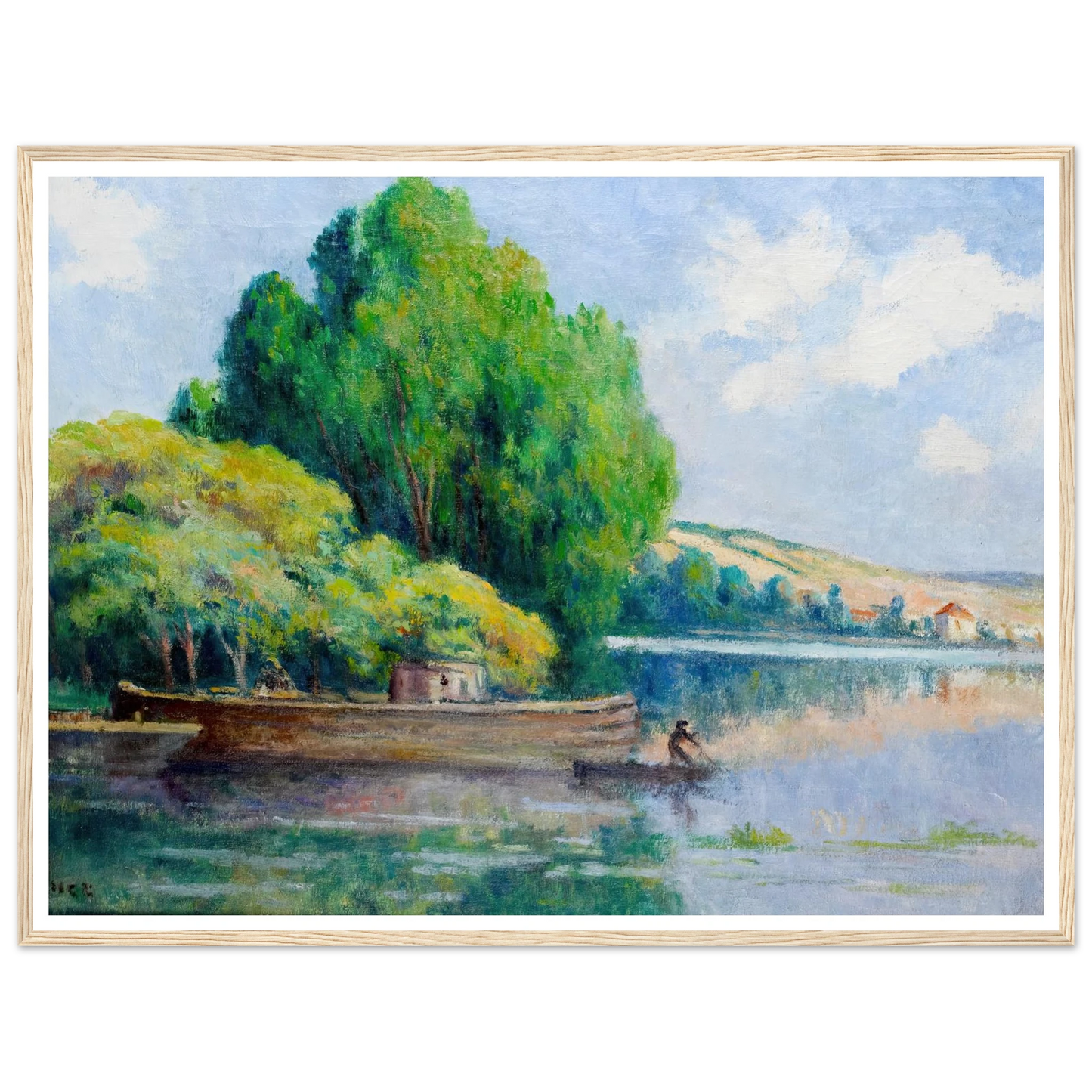Rivière Art Print | Maximilien Luce - Framed Poster - 30x40 cm / 12x16″ - Black frame