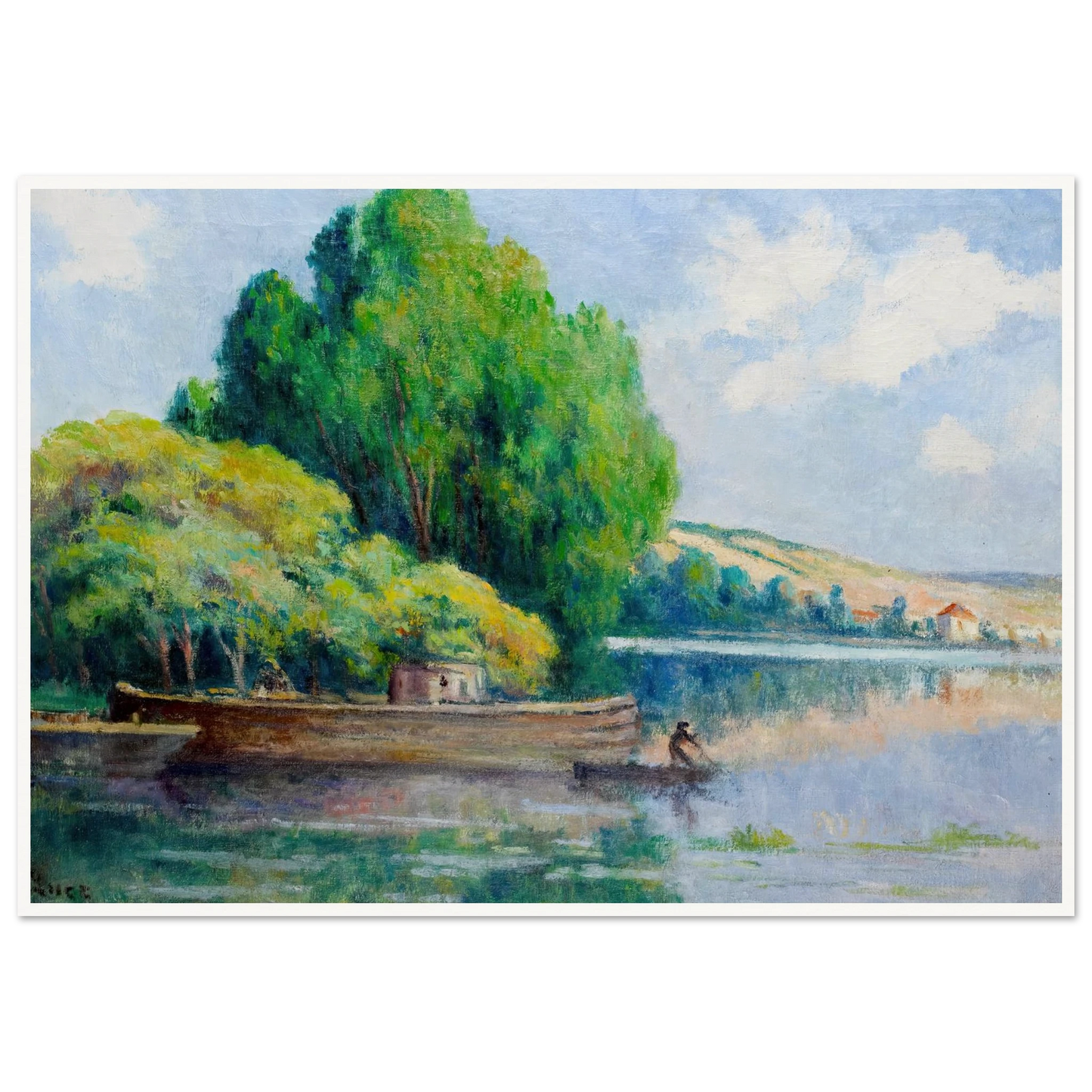 Rivière Art Print | Maximilien Luce - Framed Poster - 30x40 cm / 12x16″ - Black frame