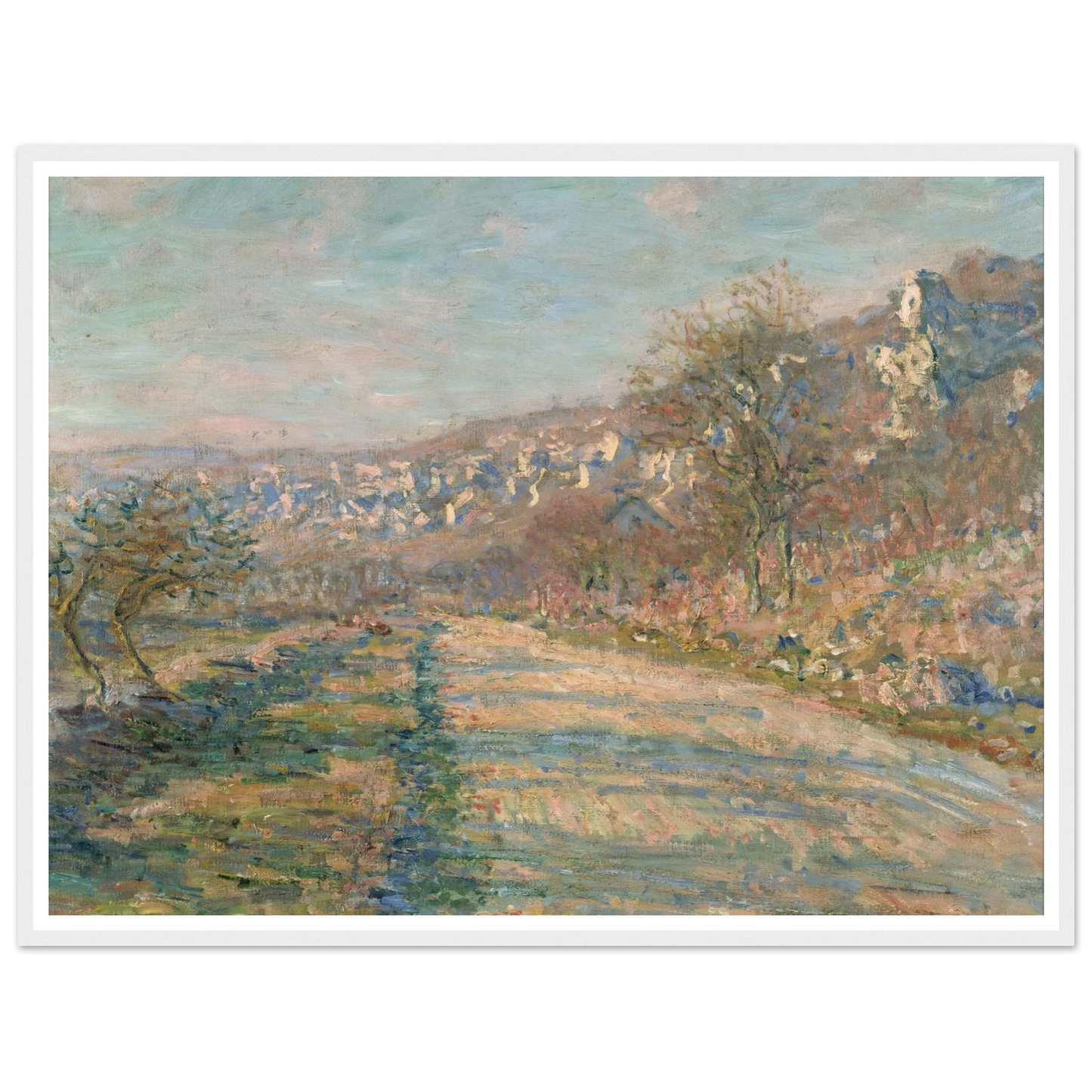 Road of La Roche-Guyon (1880) Art Print | Claude Monet - Framed Poster - 30x40 cm / 12x16″ - Black frame