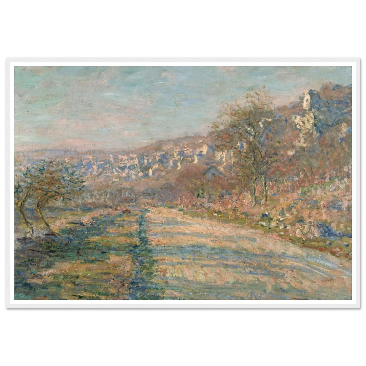 Road of La Roche-Guyon (1880) Art Print | Claude Monet - Framed Poster - 30x40 cm / 12x16″ - Black frame